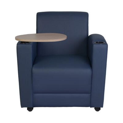 Regency Nova Tablet Arm Chair, Navy Blue/Noble Oak (7701NSNOBE)