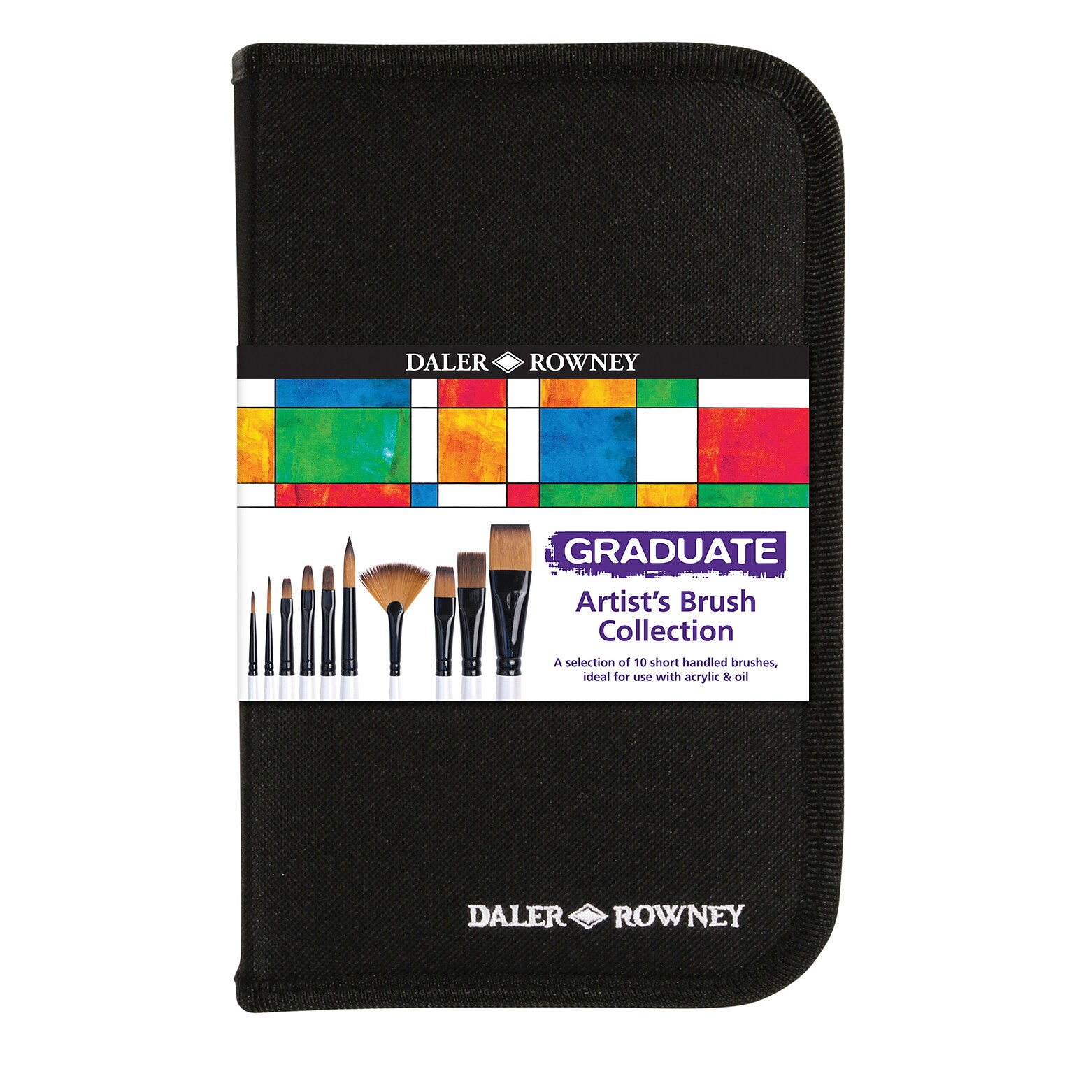 Daler-Rowney Graduate Synthetic Artists Brushes, 10/Pack (DRWD212500100)