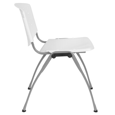 Flash Furniture HERCULES Series Plastic Stack Chair, White (RUTF01AWH)