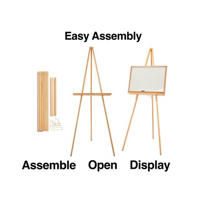 Quill Brand® Display Easel, 64", Natural Pine Hardwood (28219US/50447US)