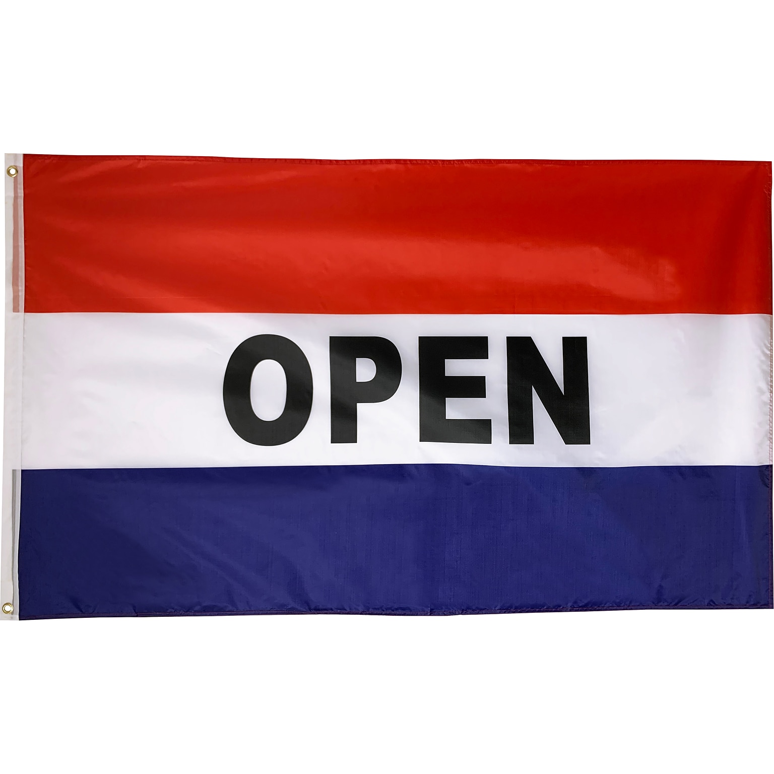 Cosco 3 x 5 OPEN Tricolor Flag, Polyester (098513)