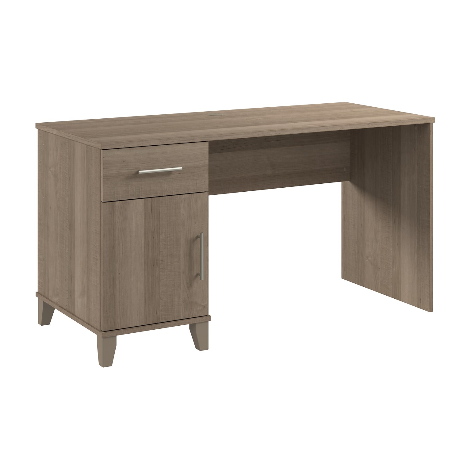Bush Furniture Somerset 54W Office Desk with Drawer and Storage Cabinet, Ash Gray (WC81654)