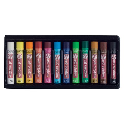 Talens Art Creation Water Soluble Oil Pastel Set, Assorted Colors, 12/Set, 3 Sets/Bundle (TLN9029112M-3)