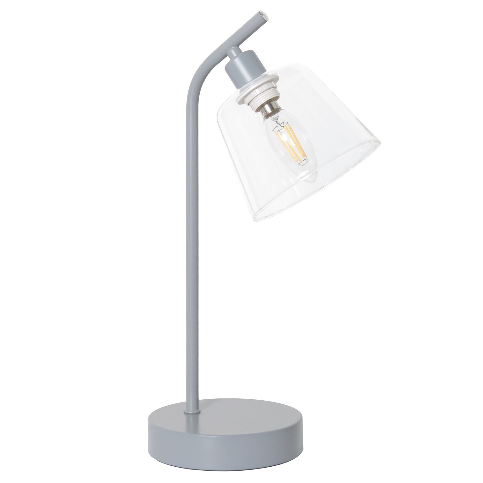 Simple Designs Sleek Essentials LED Desk Lamp, 15.75, Gray (LD1080-GRY)