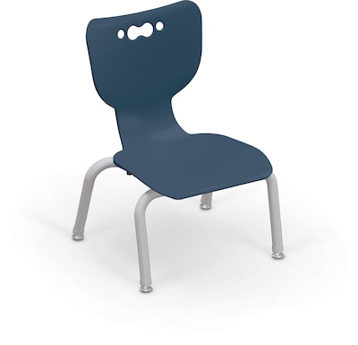 MooreCo 10 Hierarchy Student Chair with 4 Legs, Navy/Platinum Base (703673561792)
