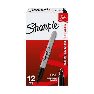 SHARPIE FINE POINT PERMANENT MARKERS, 19-COUNT ASSORTED COLORS