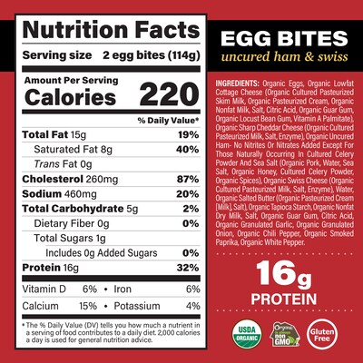 Organic Valley Egg Bites Variety Pack, 4oz, 6/Carton (600-03001)