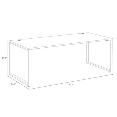 Hirsh Computer and Office Desk, 72" x 30", Black/Weathered Charcoal (23985)