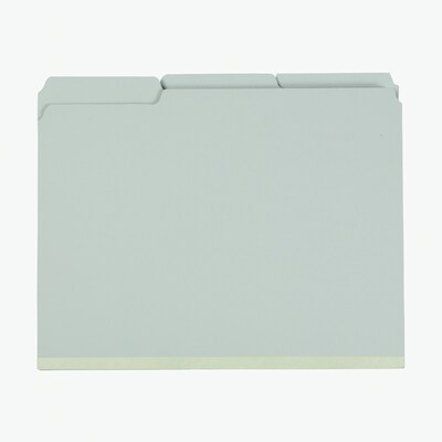 Pendaflex 60% Recycled File Folders, 1/3-Cut Tab, Letter Size, Pressboard, Light Green, 25/Box (23234)