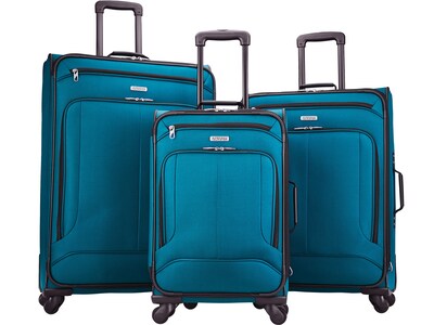 American Tourister Pop Max Polyester Luggage Set, Teal (115358-2824)