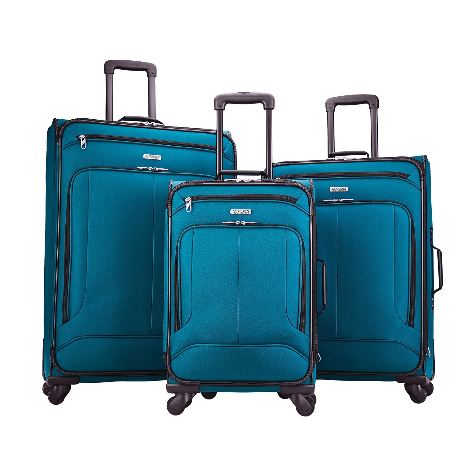 American Tourister Pop Max 3-Piece Spinner Luggage Set, Teal (115358-2824)