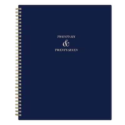 2026-2027 Blue Sky 8 x 11 Academic Year Weekly & Monthly Planner, Plastic Cover, Navy (157508)