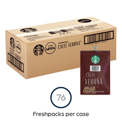 Starbucks Caffe Verona Coffee Flavia Freshpacks, Dark Roast, 76/Carton (MDR01039)