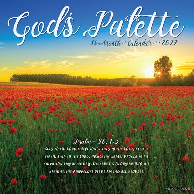 2027 Willow Creek Gods Palette 12 x 12 Monthly Wall Calendar, Assorted Colors (60438)