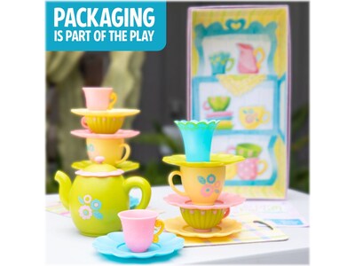 Educational Insights Teacup Pile-Up! Relay Game, Assorted Colors (3085)