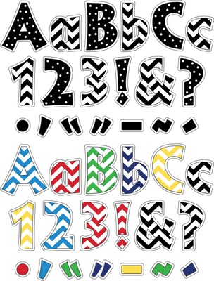 Barker Creek Chevron Letters and Numbers, 765/Set (4303)