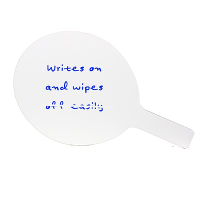 Flipside Products Melamine Oval Dry Erase Answer Paddles, 7" x 12", 6/Pack (FLP100326)
