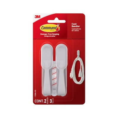Command Cord Bundlers, White, 2 Bundlers (17304-ES)