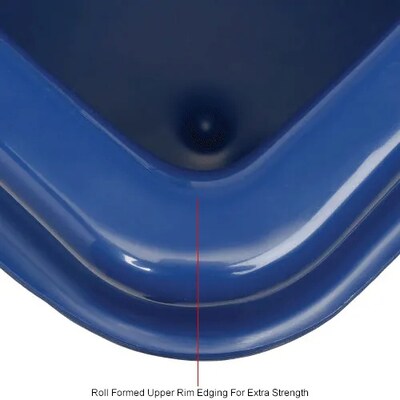 Global Industrial Plastic Bulk Box Truck, 20 Bushel, Steel Chassis Base, Blue (800316)