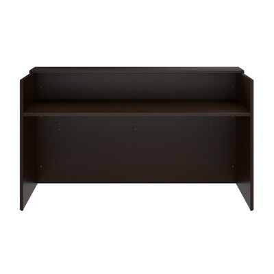 Bush Business Furniture Arrive 72W Reception Desk with Shelf, Mocha Cherry (AVD172MRK)