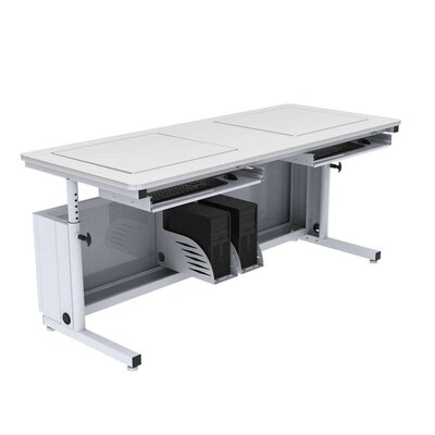 VersaDesk Revolution 72W Manual Adjustable Standing Computer Table, White (RST7224-WW)