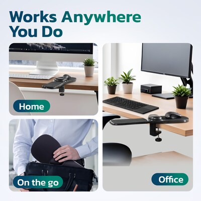 Purely 5920 Foam Non-Skid Arm Rest Mouse Pad, Black (PARE5920MP)