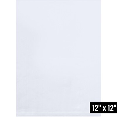 12 x 12 Layflat Poly Bag, 4 Mil, Clear, 1000/Carton (PB1195)