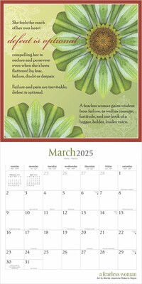 2025 Brush Dance A Fearless Woman 12" x 24" Monthly Square Wall Calendar, (9781975481247)