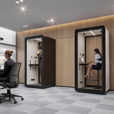 FlexiSpot NeoPod Modular Series 1-Person Privacy Booth with Switchable Privacy Glass, Black (P1FC-3B-Pro)
