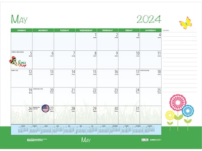 2024 House of Doolittle Seasonal 18.5" x 13" Monthly Desk Pad Calendar (1396-24)