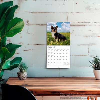 2026 BrownTrout Welsh Corgis 7" x 7" Monthly Wall Calendar (9798330706228)
