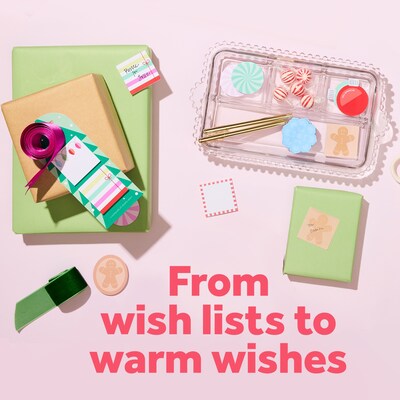 Post-it Jingle Sticky Notes, Assorted Sizes, Holiday Theme, 50 Sheets/Pad, 2 Pads/Pack, 18 Labels/Pack (HOL25-JN-HOST)