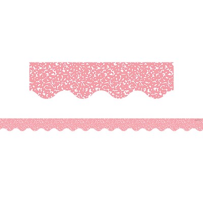 Teacher Created Resources Border Trim, 2.19 x 2.92, Composition Pink Scalloped, 12/Pack, 6 Packs/Bundle (TCR9316-6)