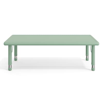 Flash Furniture Wren Rectangular Activity Table, 24" x 48", Height Adjustable, Sage (YUYCX012RECTSGE)