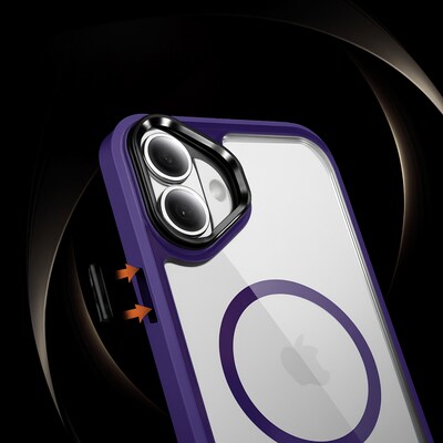 SaharaCase Raider Series MagSafe Compatible Phone Case for iPhone 17, Shock Absorbing, Purple Orchid (CP00927)