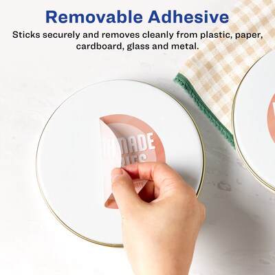 Avery Laser/Inkjet Circle Multipurpose Labels, 3.5 Dia., White, 100 Labels/Pack (94514)