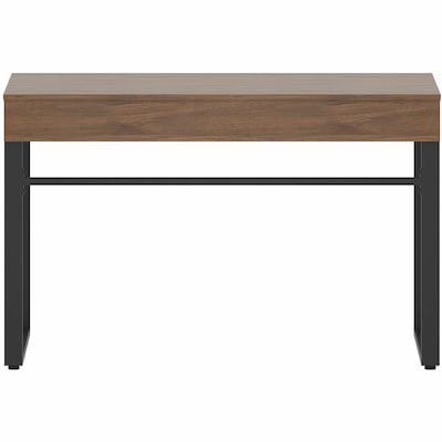 Lorell SOHO  47 W Desk with Center Drawer, Walnut Laminate (LLR97617)