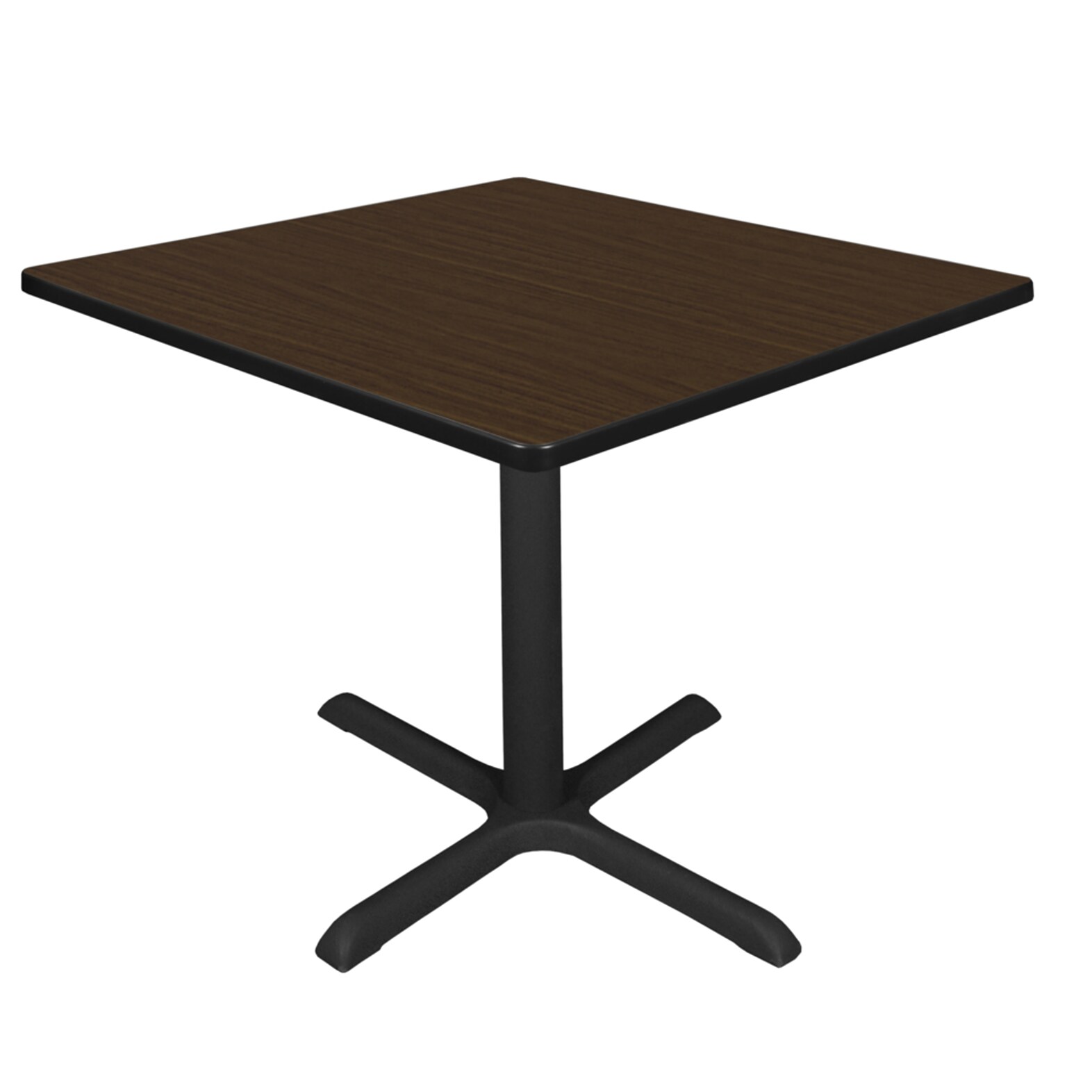 Regency Cain 42 Square X-Base Breakroom Table, Large, Neo Walnut (TB4242NW)