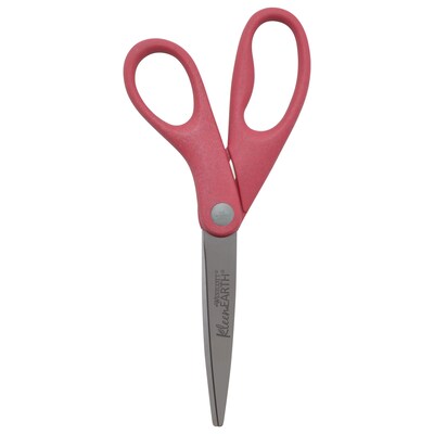 Westcott KleenEarth 8" Stainless Steel Scissors, Pointed Tip, Assorted Colors, 2/Pack (14882)