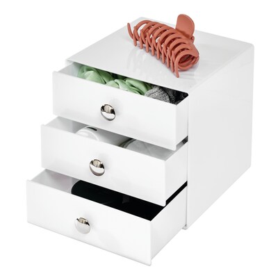 InterDesign Original Plastic 3-Drawer Organizer, White (35301)
