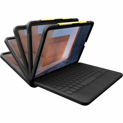 ZAGG Rugged Book Polycarbonate/Silicone 11 Keyboard and Case Combo for Apple iPad Pro 4th Gen, Black (103114573)