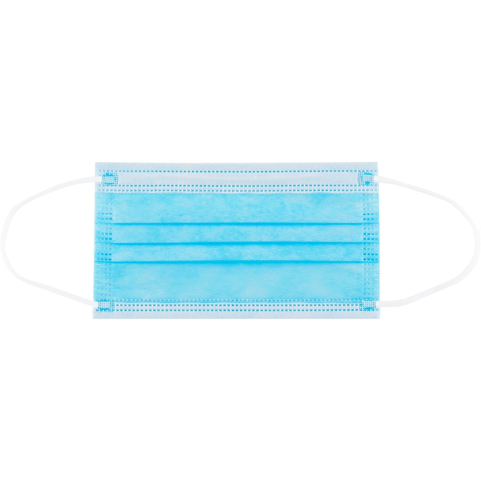Global Industrial Disposable 3-Ply Face Mask, Adult Size, Individually Packed, 50/Box (708527)