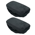 Mind Reader Harmony Collection Fabric Arm Rests, Black, 2/Set (ARMREST2-BLK)