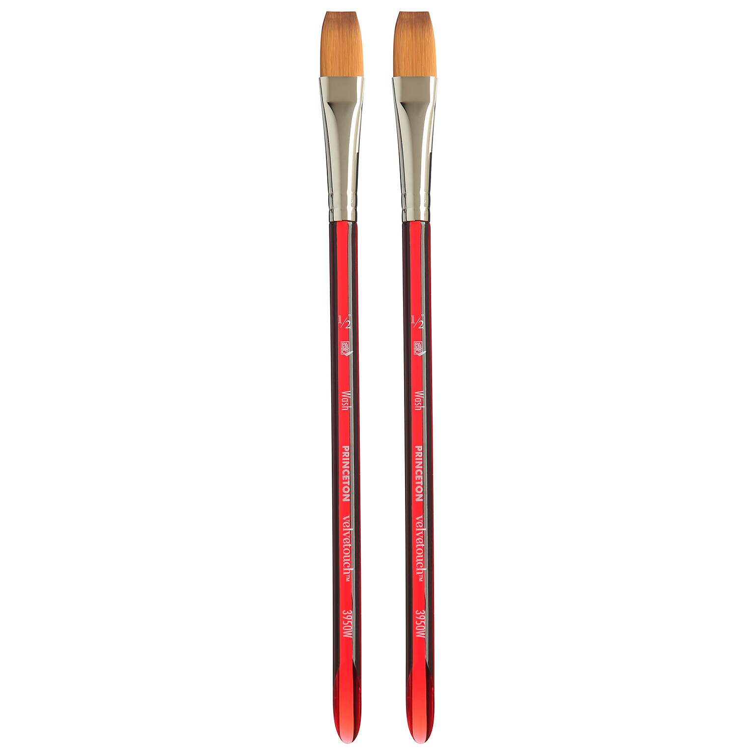 Princeton Velvetouch Mixed Media Synthetic Wash Brush, 2/Pack (PBXP3950W050-2)