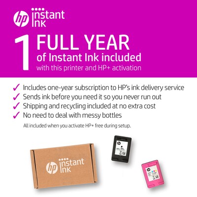 HP OfficeJet Pro 8034e Wireless Color All-in-One Printer with 1 Full Year Instant Ink with HP+ (1L0J0A#B1H)