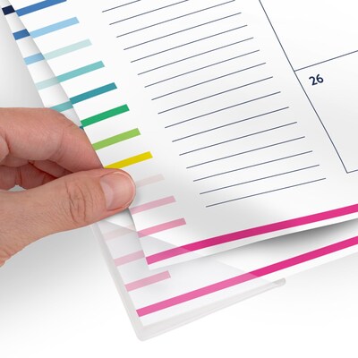 2026-2027 AT-A-GLANCE Simplified by Emily Ley 21.75" x 17" Happy Stripe Academic Monthly Desk Pad Calendar (EL49-704A-27)