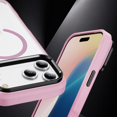 SaharaCase Raider Series MagSafe Compatible Phone Case for iPhone 17 Pro Max, Shock Absorbing, Desert Rose (CP01012)