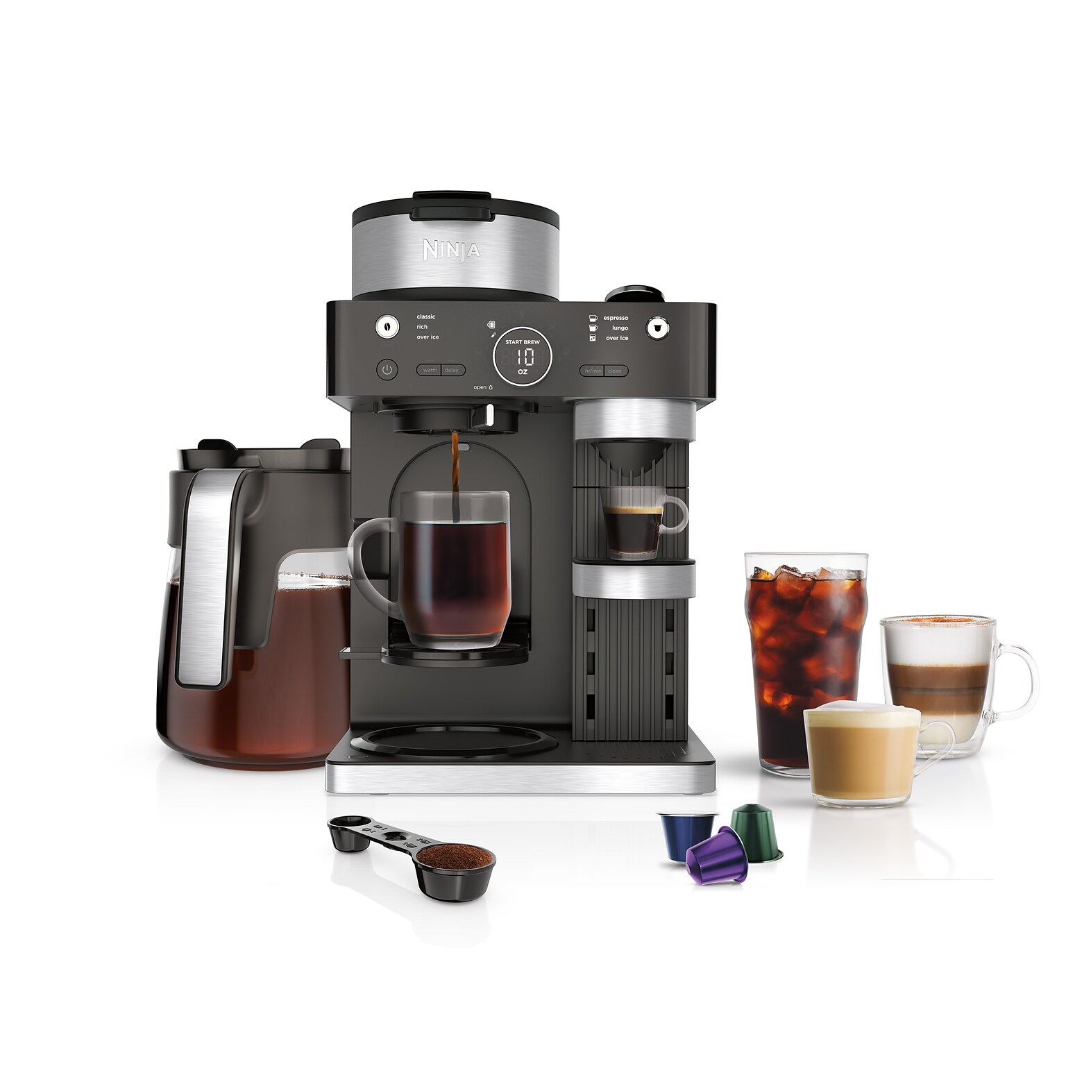 Ninja 12-Cups Coffee & Espresso Machine Combination, Black (CFN601)