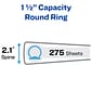 Avery Economy 1 1/2" 3-Ring View Binders, Round Ring, White 12/Pack (05726)