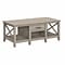 Bush Furniture Key West 47W x 24D Coffee Table with Storage, Washed Gray (KWT148WG-03)